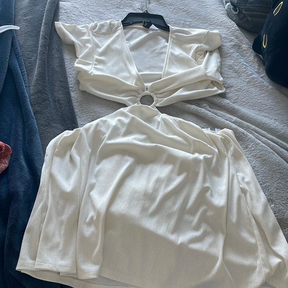 White mini dress